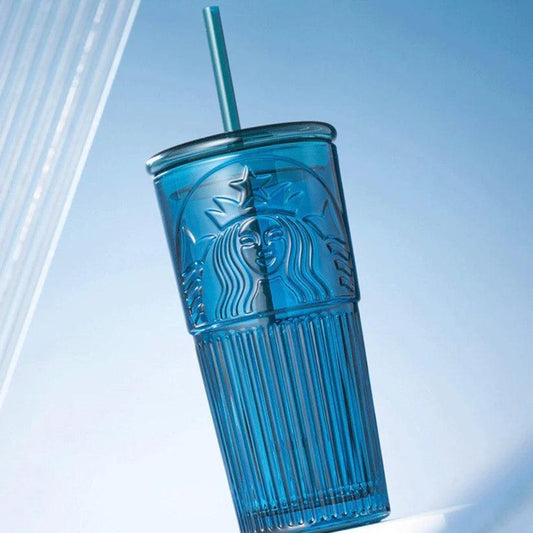 Starbucks 550ml/19oz Blue Mermaid Glass Cup