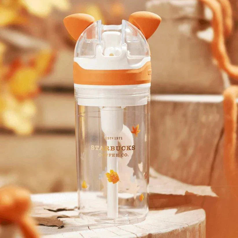 415ml/14oz Contigo Squirrel Ear Classic Plastic Bottle with Straw (Starbucks Autumn Forest 2022)