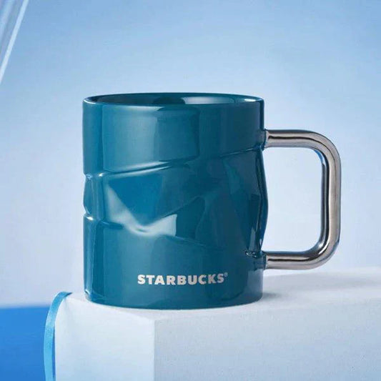 Starbucks 405ml/14oz Blue Geometric Cut Ceramic Mug