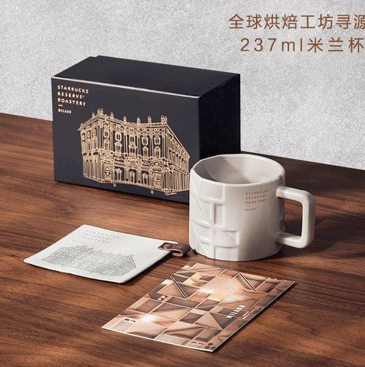 237ml/8oz Starbucks Milan Ceramic Cup with Coaster Gift Box