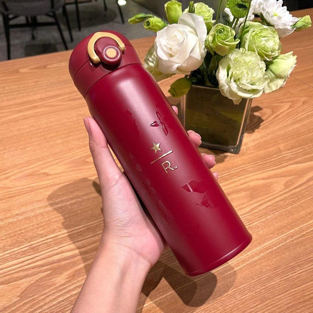 Starbucks Reserve Embossed Leaves with Gold Logo Stainless Steel Tumbler 500ml/16,91oz (Starbucks Reserve New Year of Tiger Collection 2022)