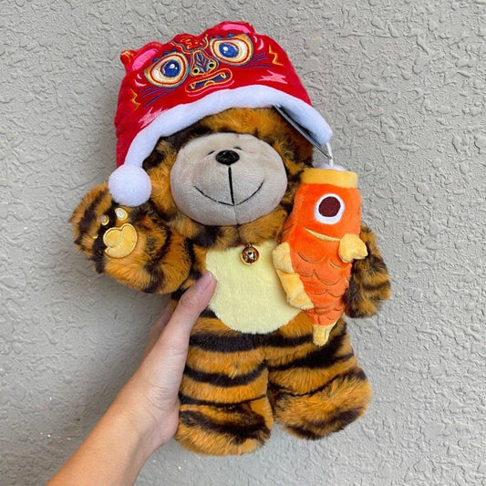 Tiger Holding Fish Bearista Plush (Starbucks China 2022 Chinese Lunar New Year Collection)