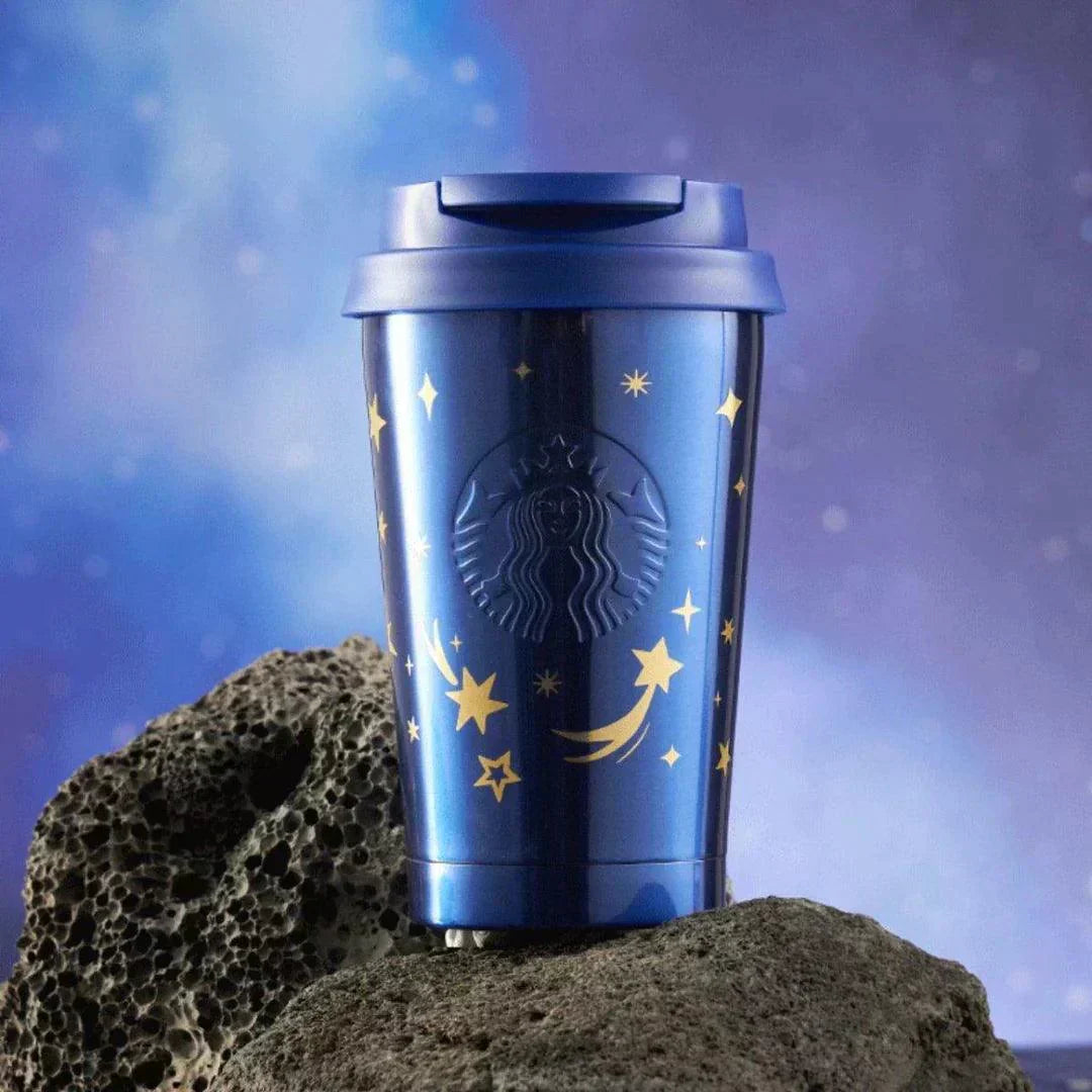 384ml/13oz Shining Night Sky Stainless Steel Cup   (Starbucks Summer Night Fireworks 2022 Collection) 