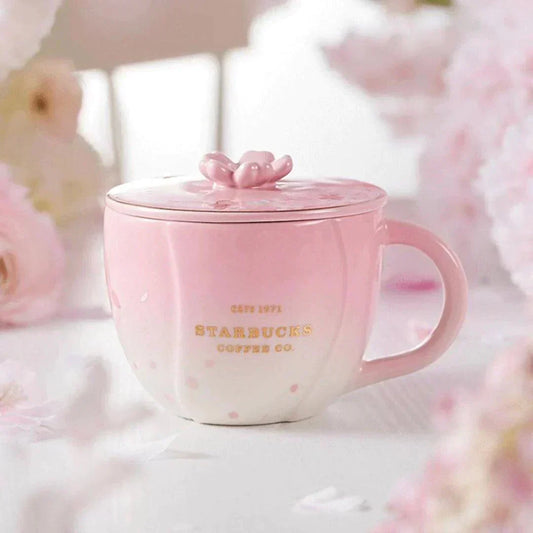 Experience True Elegance with the Pink Cherry Blossom Sakura Mug - Ann Ann Starbucks