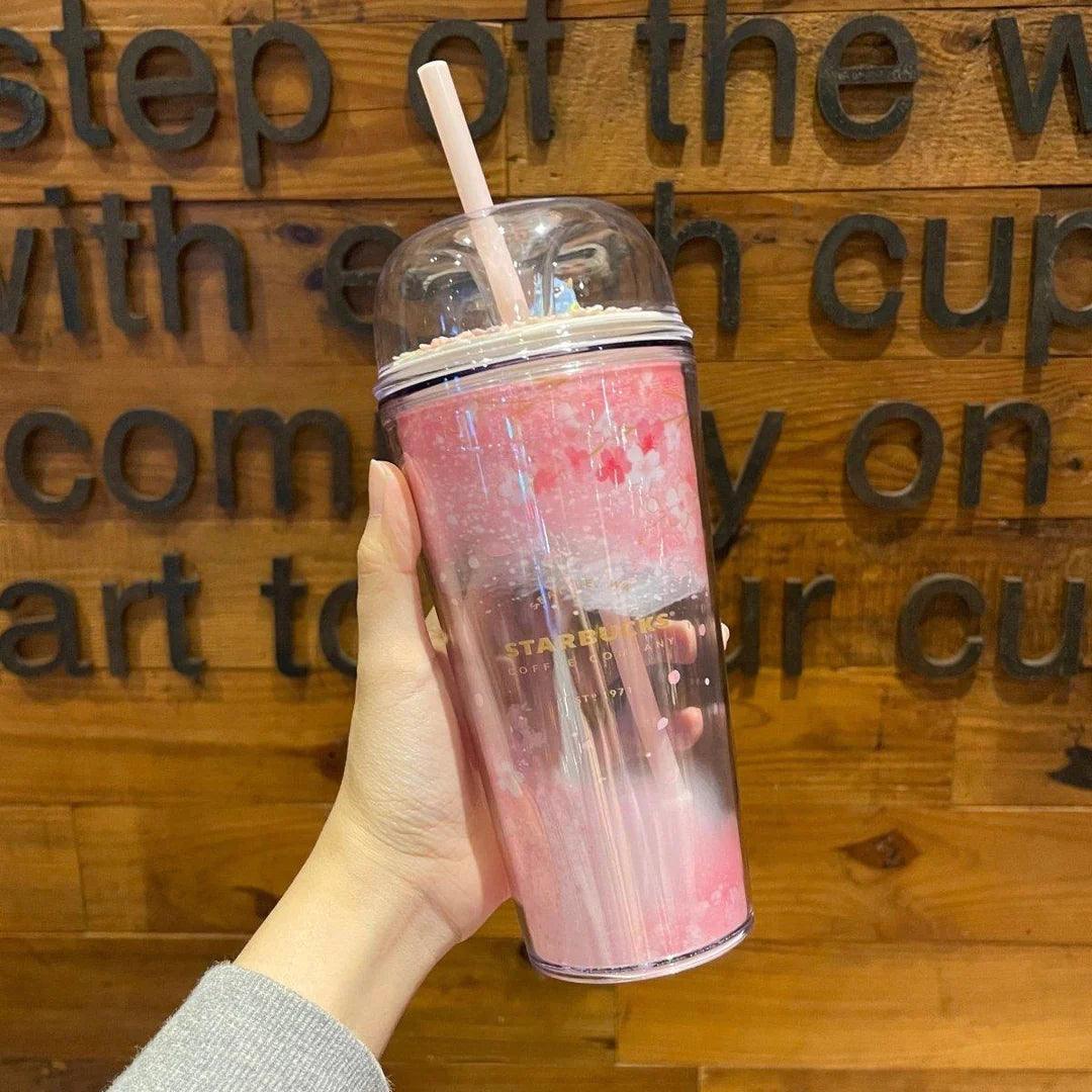 Starbucks Double Acrylic Tumbler with Straw 473ml/15,99oz (Starbucks China Sakura 2022 Collection ) 