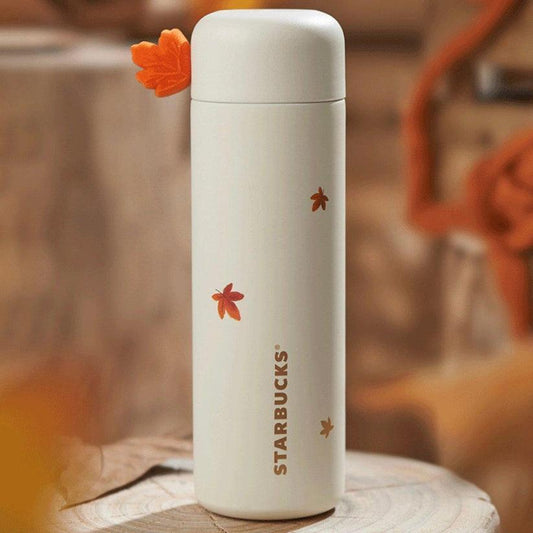 435ml/15oz Warm Autumn Stainless Steel Thermos Bottle with Maple Leave