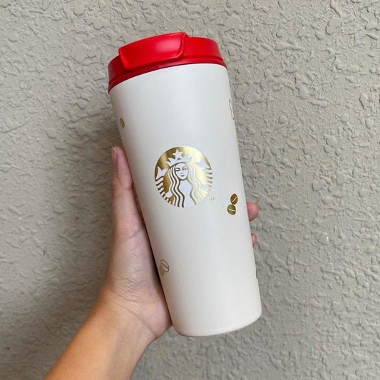 Starbucks White Gold Tiger Stripes 520ml Stainless Steel Contigo Cup  (Starbucks China 2022 Chinese Lunar New Year Collection)