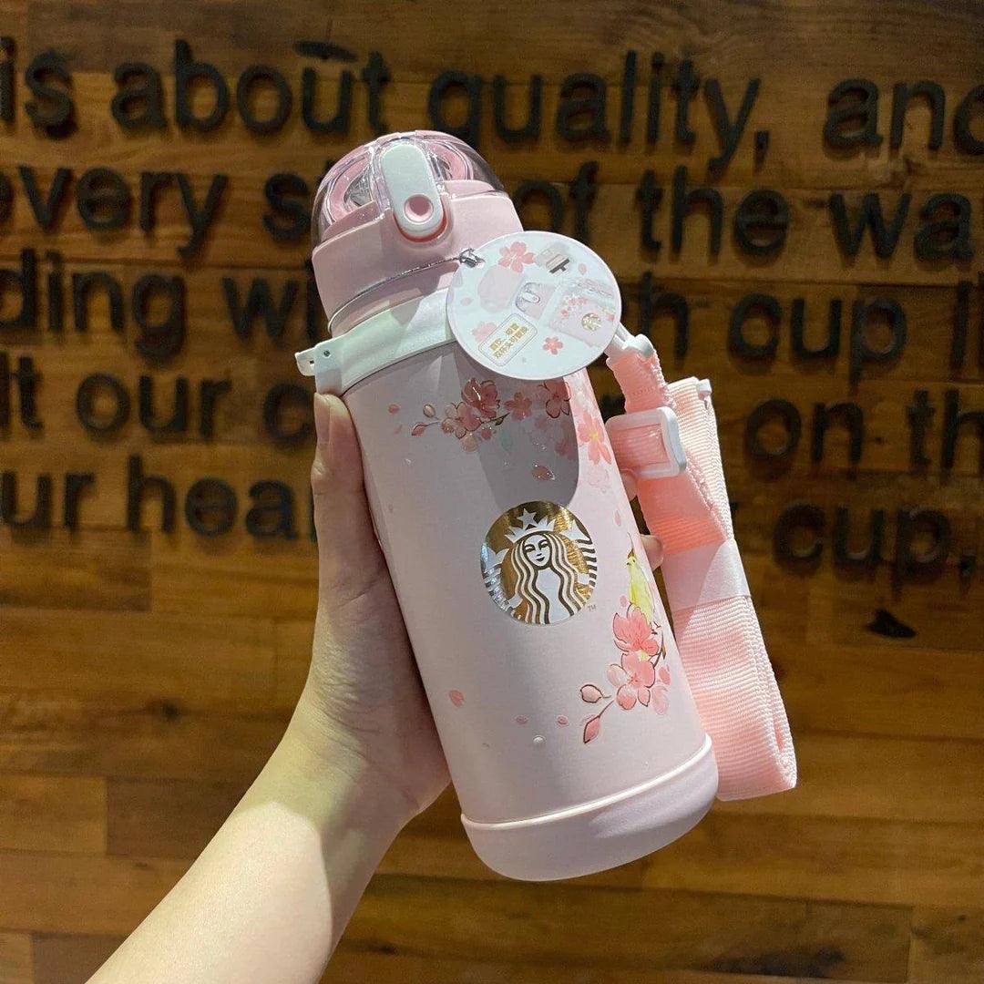 Starbucks Sakura Thermos Straw Tumbler with Strap (Starbucks China Sakura 2022 Collection ) 