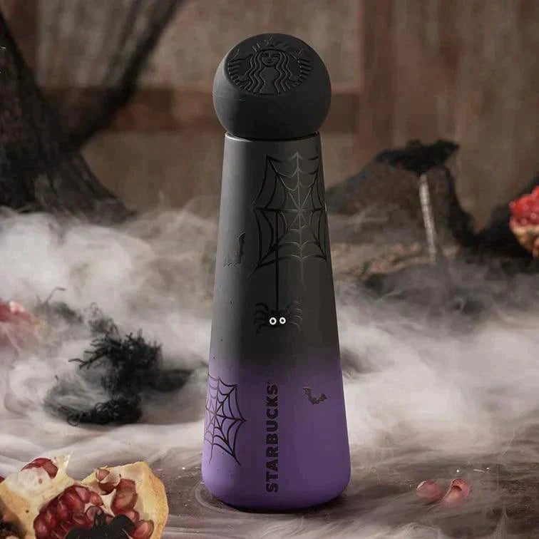 The Coolest Halloween Starbucks Bottle: Black, Purple, & Spiderific! - Ann Ann Starbucks