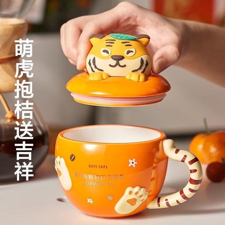 The Hottest New Mug: Orange Tiger Ceramic Mug - Ann Ann Starbucks