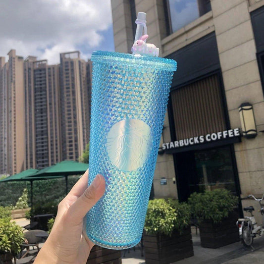 The Must-Have Starbucks Baby Blue Studded Tumbler Cup - Ann Ann Starbucks