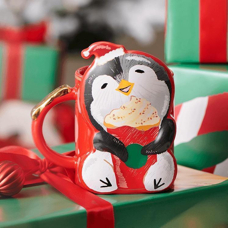 Starbucks 12oz Smiling Penguin Ceramic Mug