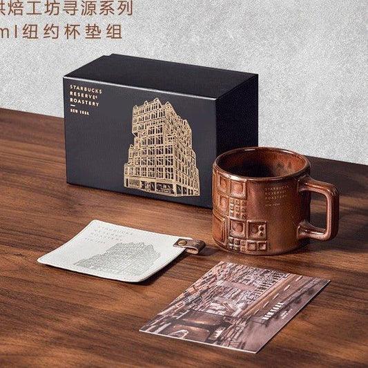 237ml/8oz Starbucks New York Ceramic Cup with Coaster Gift Box