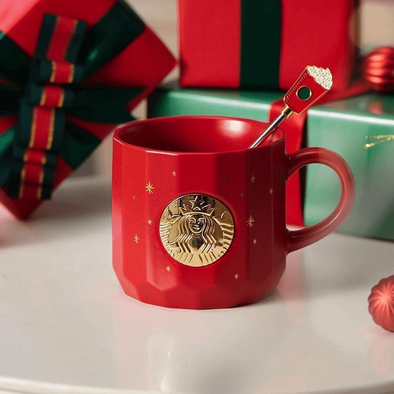 The Top Starbucks Christmas Mug: The 2021 Red Christmas Mug with Stirrer! - Ann Ann Starbucks