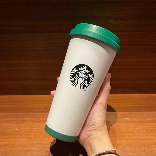 500ml/17oz Classic Green Theme Goddess Logo-Embossed Stainless Steel Cup  (Starbucks Wizard Bear 2022 Collection) 