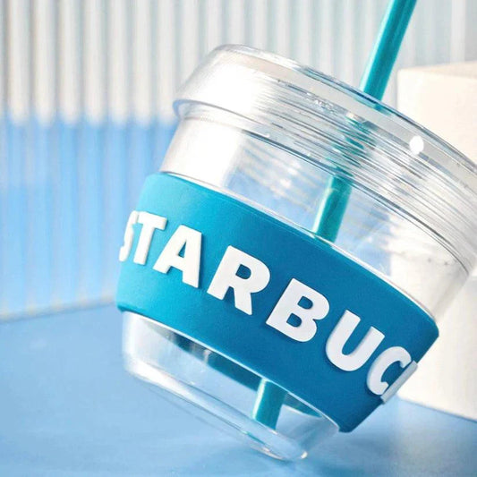 Starbucks 350ml/12oz Blue Plastic Straw Cup