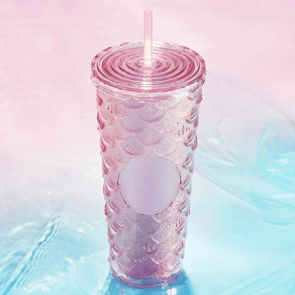 Starbucks 710ml/24oz Anniversary Phantom Gradient Pink Crafted Mermaid Scale Cold Cup