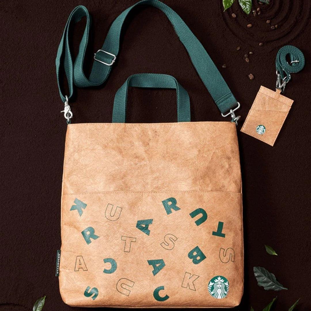 Classic Dupont Paper Crossbody Bag With Card Holder  (Starbucks Wizard Bear 2022 Collection) 