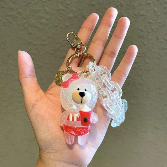 Unlock Happiness with the Keychain Pink Bear - Ann Ann Starbucks