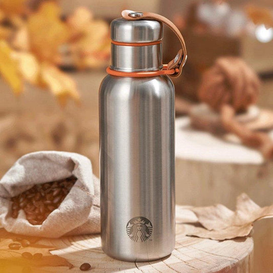 500ml/17oz Minimalist Natural Color Large Capacity Stainless Steel Thermos Cup