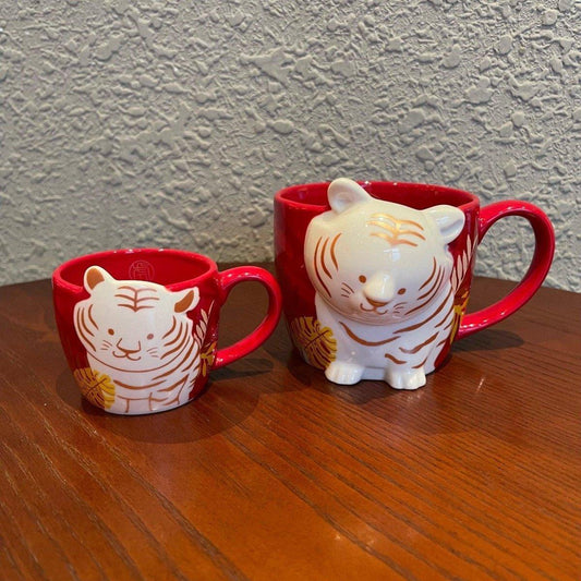 White Tiger Ceramic Mug 355ml / 12oz (Starbucks China Chinese Lunar New Year of Tiger Collection) 