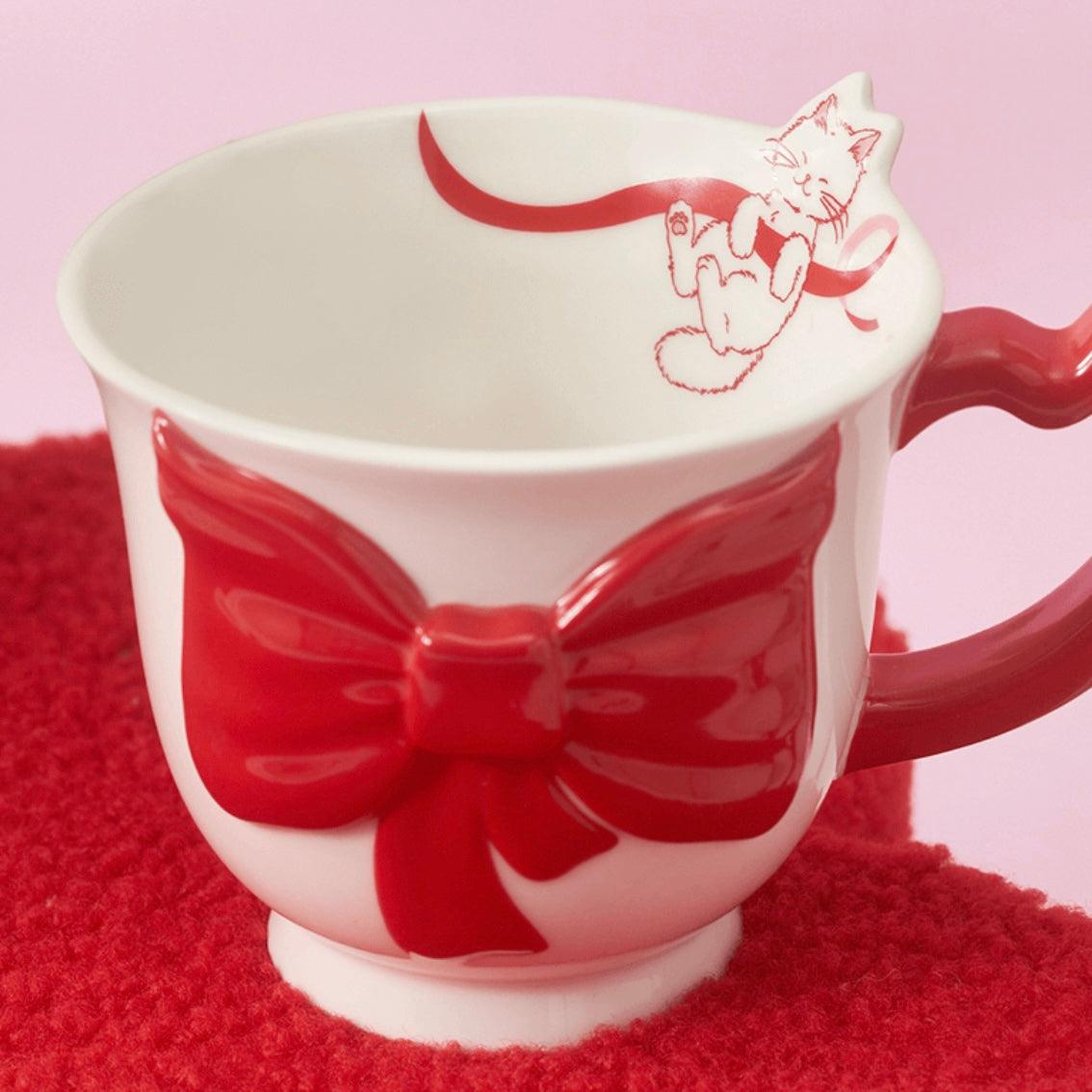 Starbucks 384ml/13oz Kitten Bow Ceramic Cup