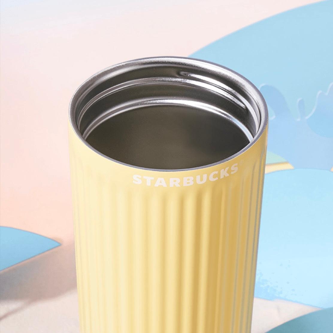 Starbucks 473ml/16oz Gradient Yellow Stainless Steel Straw Cup with Topper