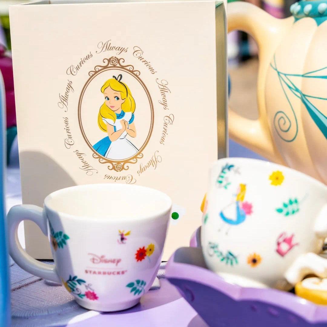 Starbucks 6.7oz/8.8oz Alice in Wonderland Ceramic Cup Gift Set