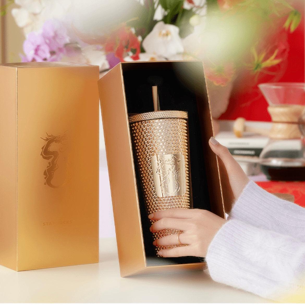 Starbucks 710ml/24oz 2024 Chinese Zodiac Year of Dragon Studded Cold Cup Gift Set