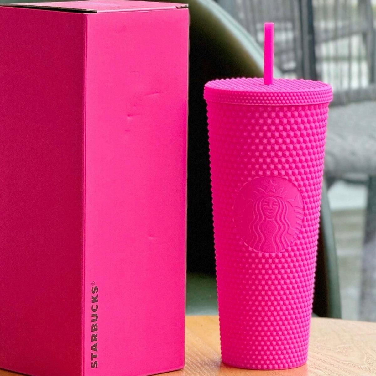 Starbucks 710ml/24oz Vibrant Pink Studded Straw Cup - Ann Ann Starbucks