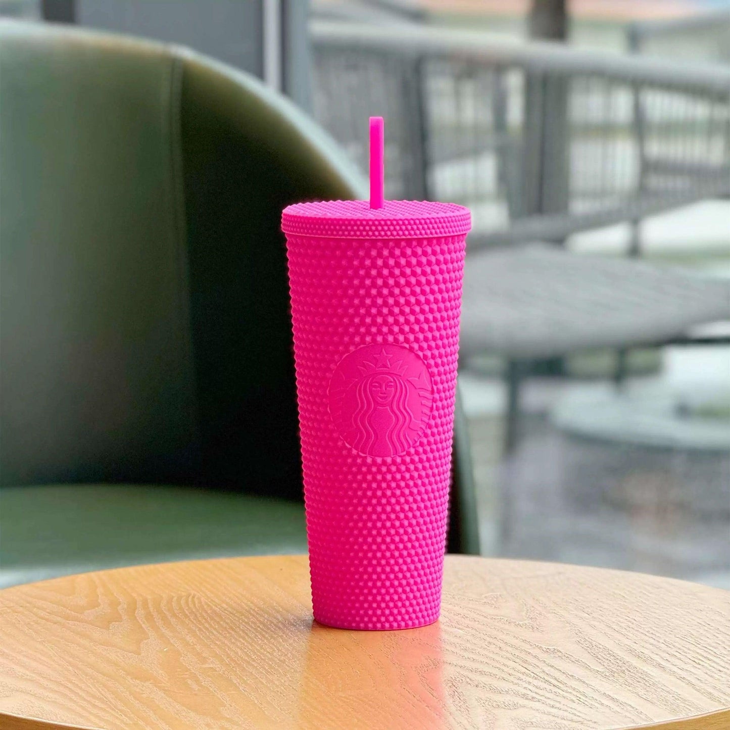 Starbucks 710ml/24oz Vibrant Pink Studded Straw Cup - Ann Ann Starbucks