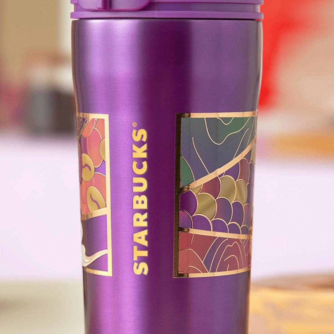 Starbucks x Contigo 560ml/19oz Golden Dragon Double-Opening Stainless Steel Cup