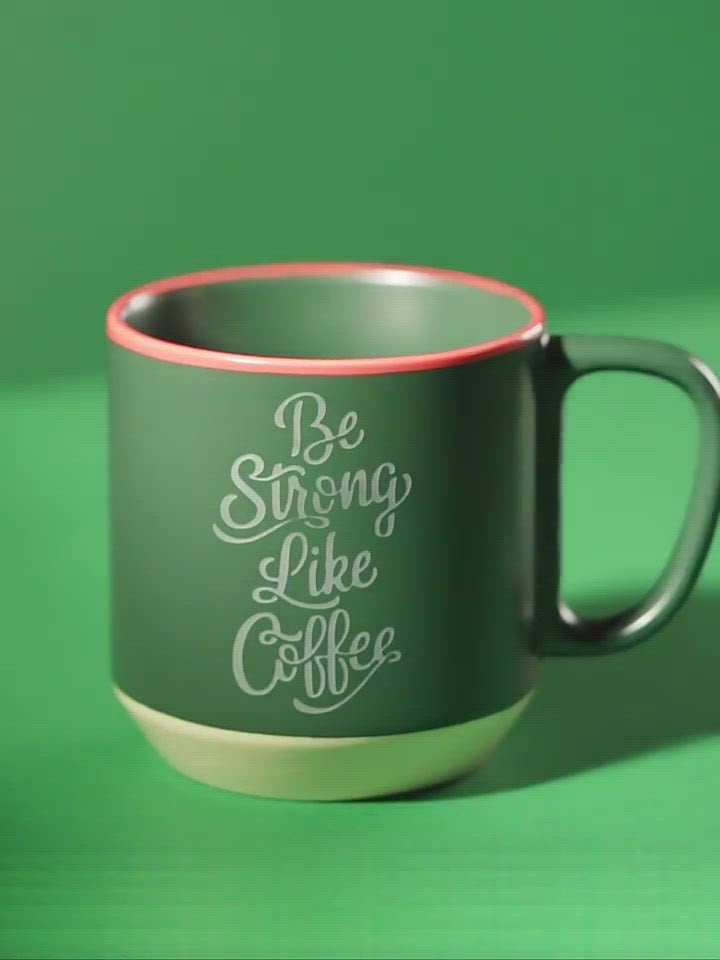 Starbucks Be Strong Like Coffee Leaf Green Ceramic Mug (Starbucks China Mint 2021 Edition)