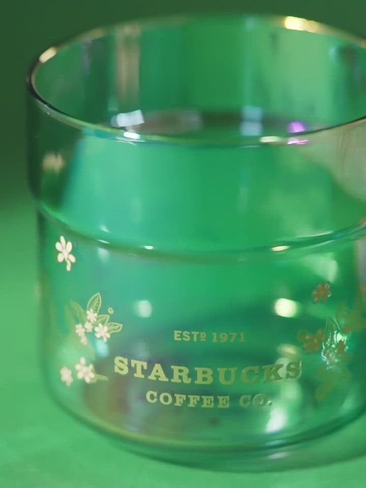 Starbucks Green Glass Cup (Starbucks China Mint 2021 Edition)