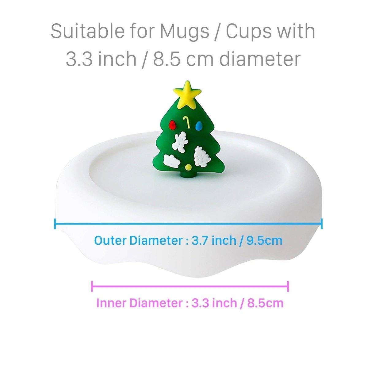 Christmas Tree Silicone Lid Cover Topper for Coffee Mug, Tea Cup, Glasses – Starbucks Accessories - Ann Ann Starbucks