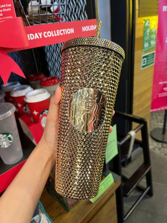 Gold Studded Cold Cup (24oz) - Ann Ann Starbucks