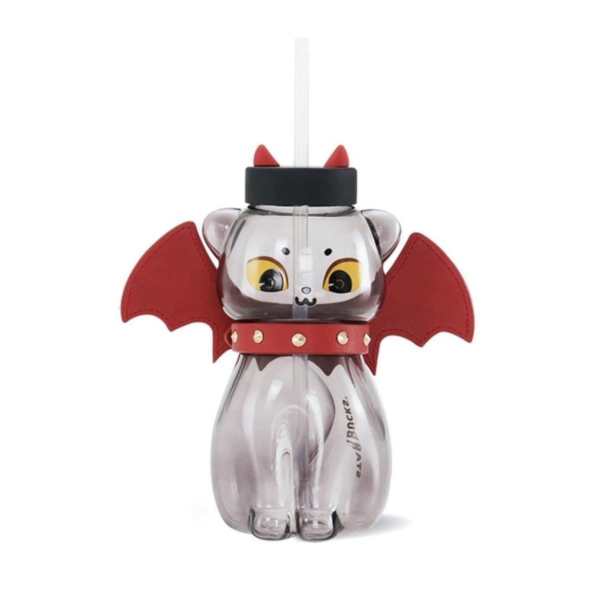 Halloween Devil Cat Straw Glass Cup (Starbucks China Halloween 2021 Edition) - Ann Ann Starbucks