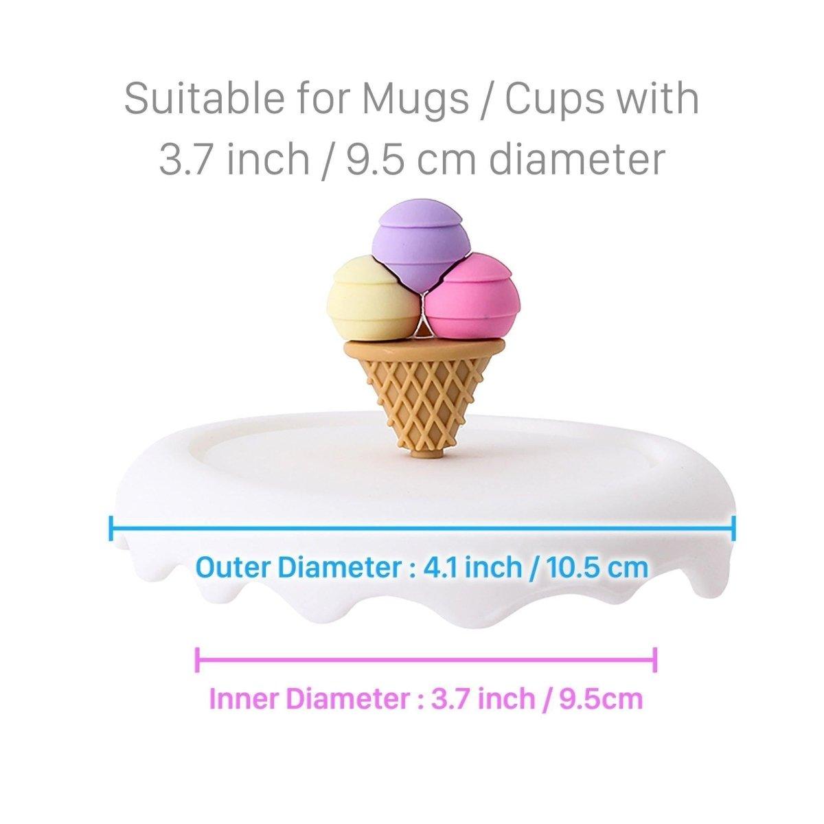 Ice Cream Silicone Cup Lid Cover Topper for Coffee Mug, Tea Cup, Glasses – Starbucks Accessories - Ann Ann Starbucks