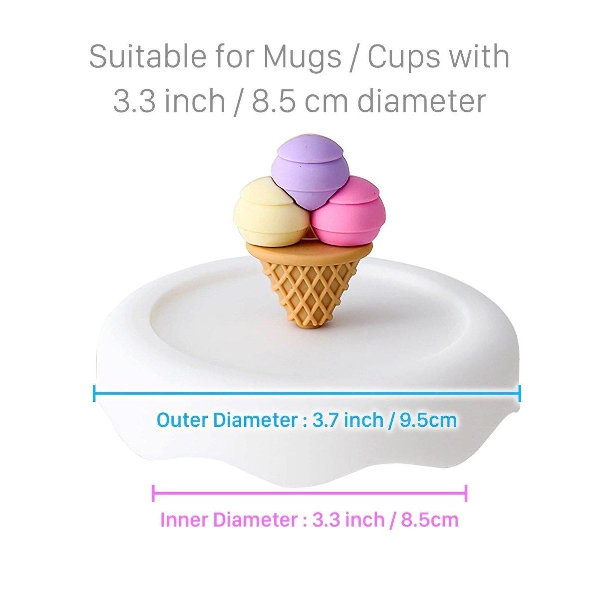 Ice Cream Silicone Cup Lid Cover Topper for Coffee Mug, Tea Cup, Glasses – Starbucks Accessories - Ann Ann Starbucks