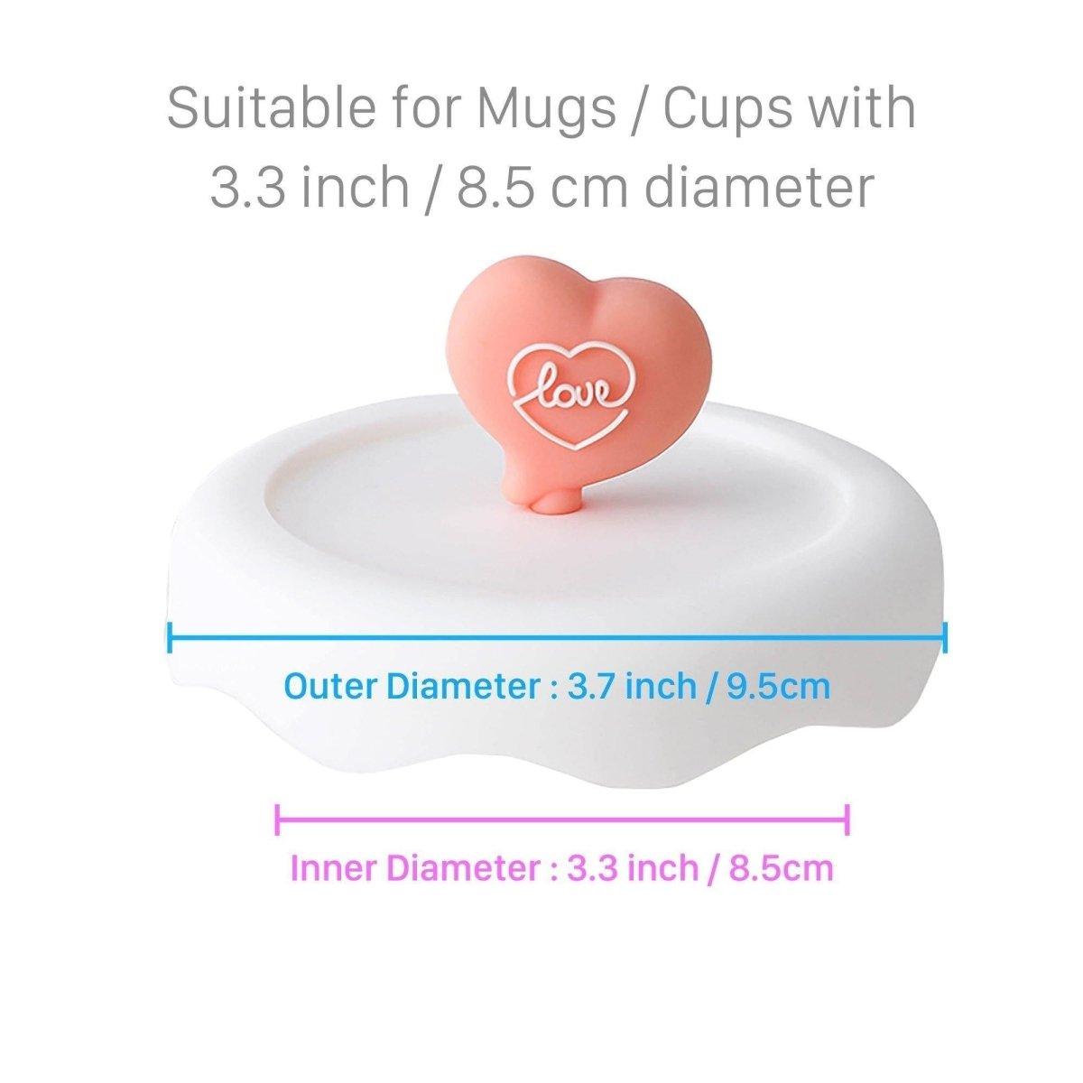 Love Heart Silicone Cup Lid Cover Topper for Coffee Mug, Tea Cup, Glasses – Starbucks Accessories - Ann Ann Starbucks