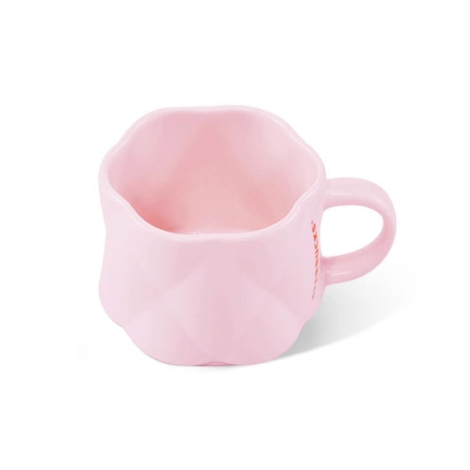 Pink Sakura Flower Shape Ceramic Mug 355ml/12oz - Ann Ann Starbucks