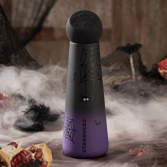 Purple Black Stainless Steel Halloween Spider Bottle (Starbucks China Halloween 2021 Edition) - Ann Ann Starbucks