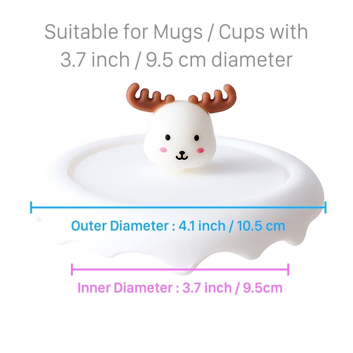 Rain Deer Silicone Cup Lid Cover Topper for Coffee Mug, Tea Cup, Glasses – Starbucks Accessories - Ann Ann Starbucks