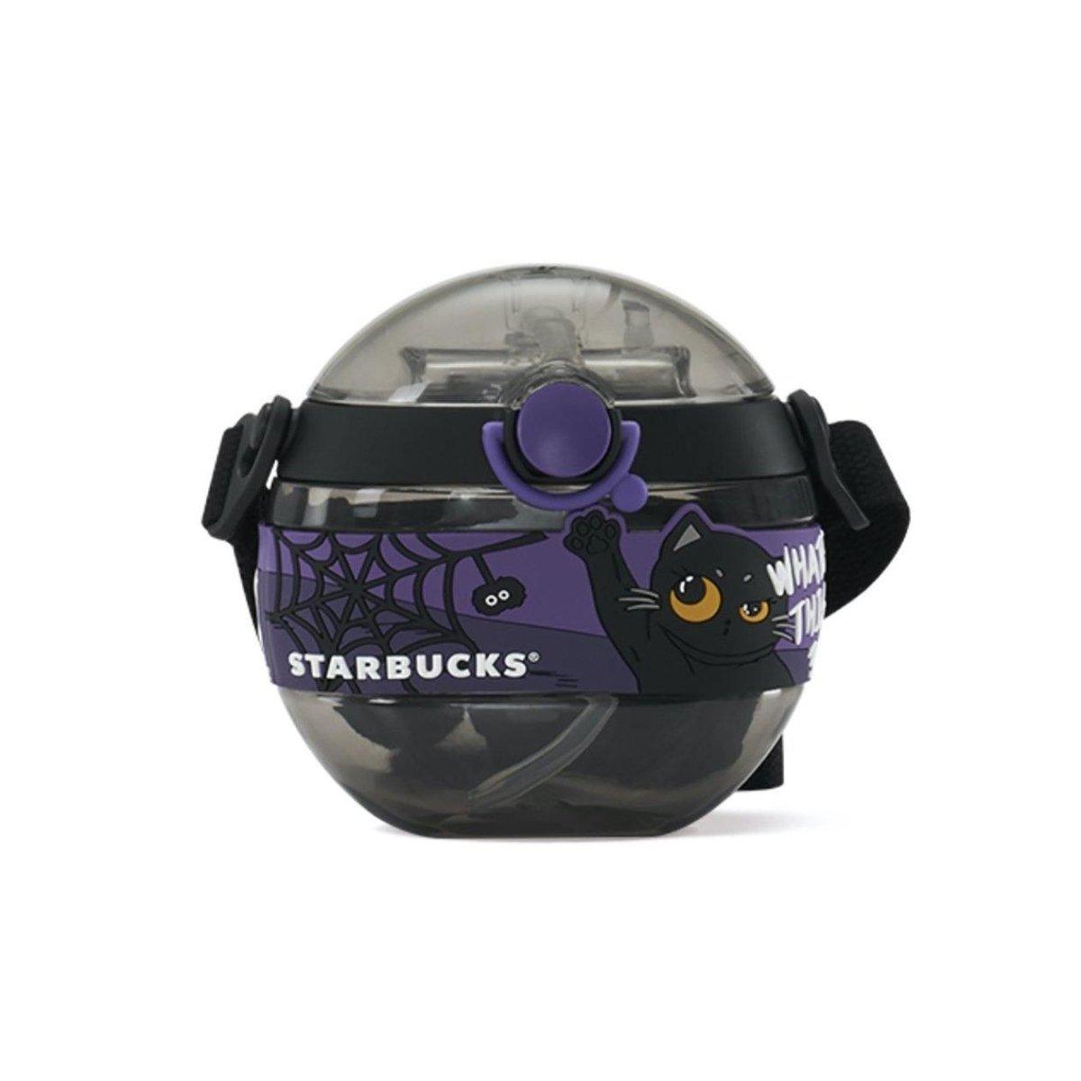 Round Cat and Spider Halloween Cup with Strap (Starbucks China Halloween 2021 Edition) - Ann Ann Starbucks