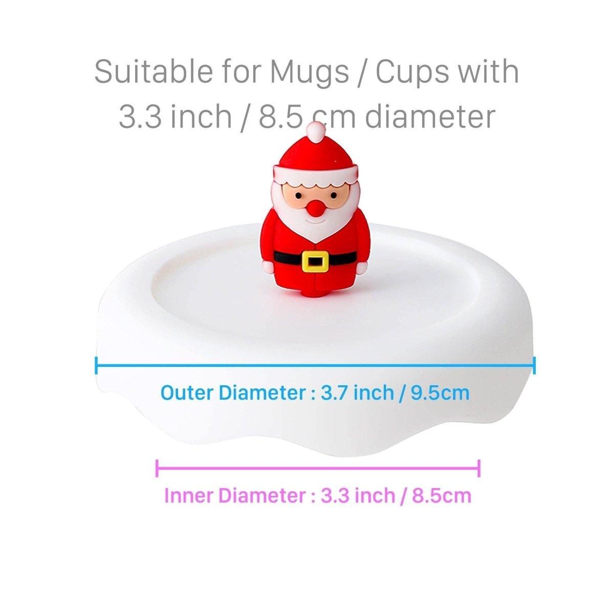 Santa Silicone Lid Cover Topper for Coffee Mug, Tea Cup, Glasses – Starbucks Accessories - Ann Ann Starbucks