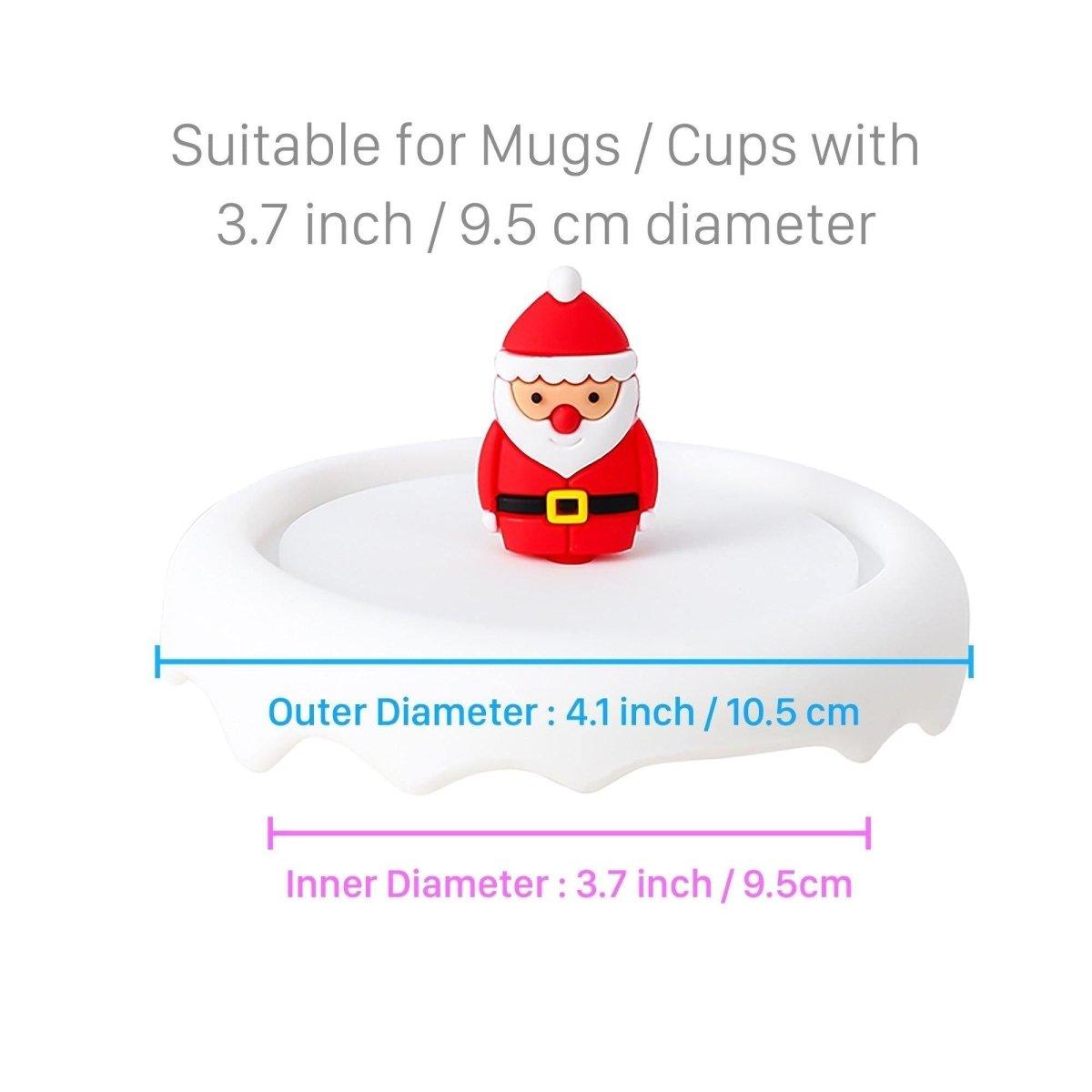 Santa Silicone Lid Cover Topper for Coffee Mug, Tea Cup, Glasses – Starbucks Accessories - Ann Ann Starbucks