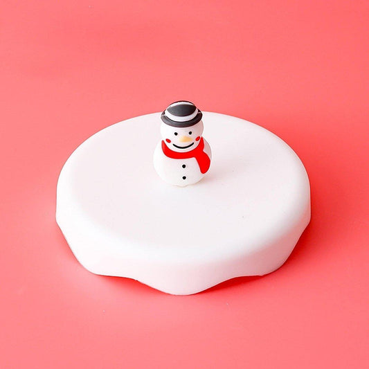 Snowman Silicone Lid Cover Topper for Coffee Mug, Tea Cup, Glasses (Red Scarf) – Starbucks Accessories - Ann Ann Starbucks