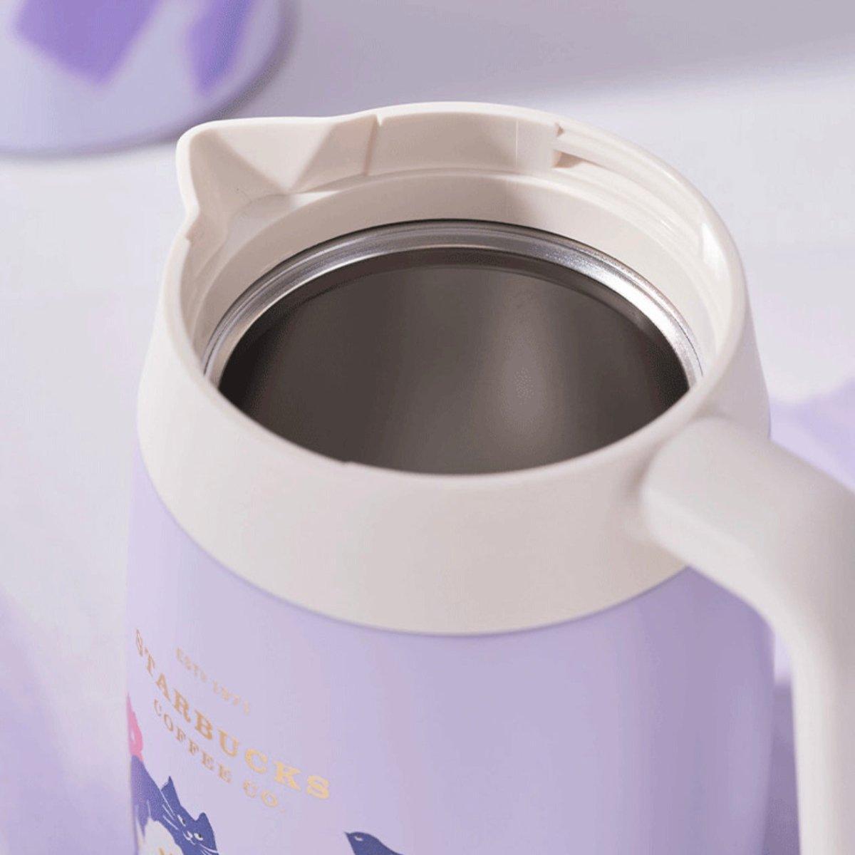 Starbucks 1000ml/34oz Purple Flowery Kettle - Ann Ann Starbucks