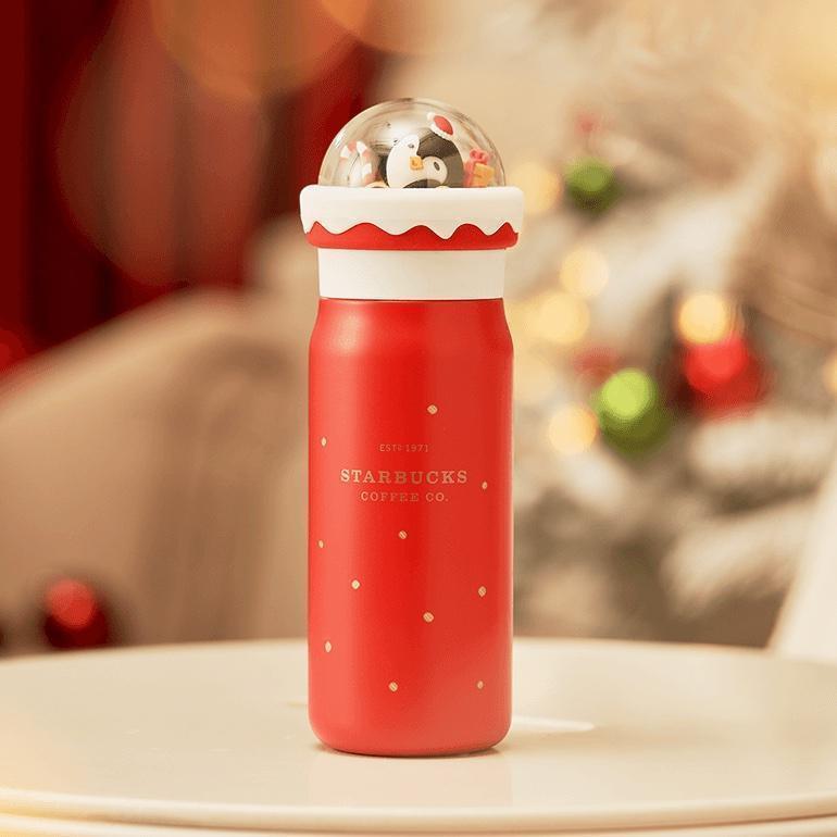 Starbucks 12oz Penguin Dome Stainless Steel Bottle (Starbucks China Christmas 2021) - Ann Ann Starbucks