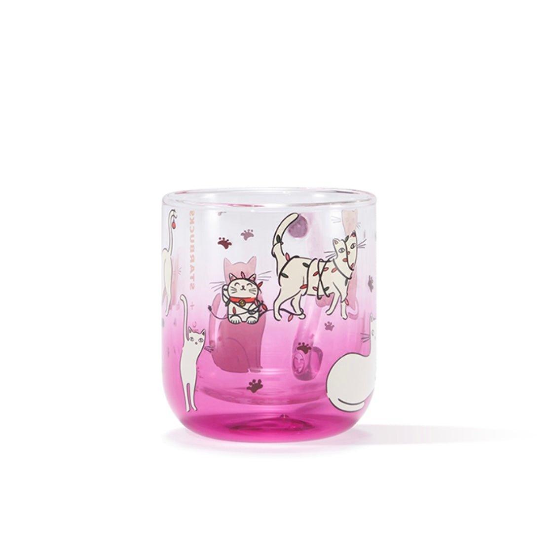 Starbucks 275ml/9oz Kate Spade’s Kitty Glass Cup - Ann Ann Starbucks